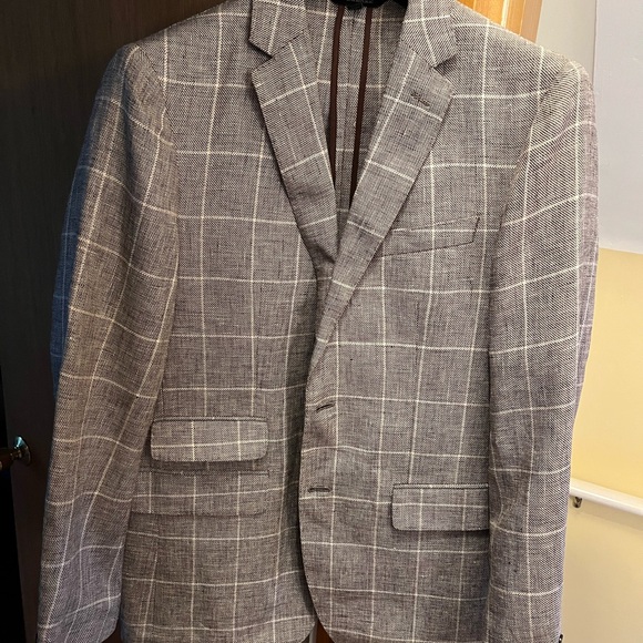 Men's Gray Plaid Blazer